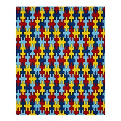 Fuzzle Red Blue Yellow Colorful Shower Curtain 60  X 72  (medium)  by Mariart