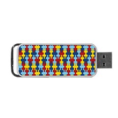 Fuzzle Red Blue Yellow Colorful Portable Usb Flash (one Side) by Mariart