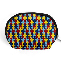 Fuzzle Red Blue Yellow Colorful Accessory Pouches (medium) 