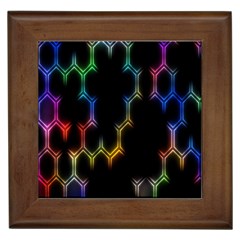 Grid Light Colorful Bright Ultra Framed Tiles by Mariart