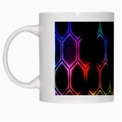 Grid Light Colorful Bright Ultra White Mugs by Mariart