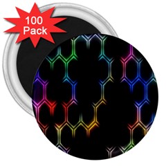 Grid Light Colorful Bright Ultra 3  Magnets (100 Pack)