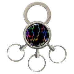 Grid Light Colorful Bright Ultra 3-ring Key Chains