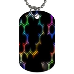 Grid Light Colorful Bright Ultra Dog Tag (one Side)