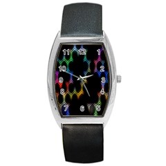 Grid Light Colorful Bright Ultra Barrel Style Metal Watch by Mariart