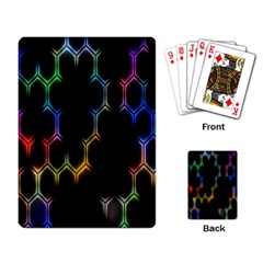 Grid Light Colorful Bright Ultra Playing Card by Mariart