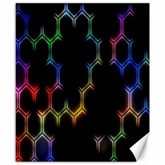 Grid Light Colorful Bright Ultra Canvas 8  X 10 