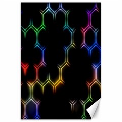 Grid Light Colorful Bright Ultra Canvas 12  X 18   by Mariart