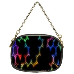 Grid Light Colorful Bright Ultra Chain Purses (one Side)  by Mariart