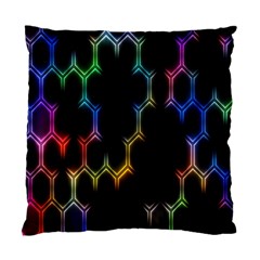 Grid Light Colorful Bright Ultra Standard Cushion Case (one Side)