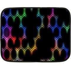 Grid Light Colorful Bright Ultra Double Sided Fleece Blanket (mini) 