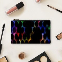 Grid Light Colorful Bright Ultra Cosmetic Bag (small) 