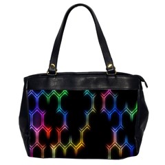 Grid Light Colorful Bright Ultra Office Handbags (2 Sides) 