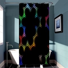 Grid Light Colorful Bright Ultra Shower Curtain 36  X 72  (stall) 