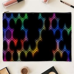 Grid Light Colorful Bright Ultra Cosmetic Bag (xxxl) 