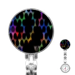 Grid Light Colorful Bright Ultra Stainless Steel Nurses Watch by Mariart