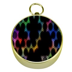 Grid Light Colorful Bright Ultra Gold Compasses by Mariart