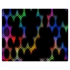 Grid Light Colorful Bright Ultra Double Sided Flano Blanket (medium) 