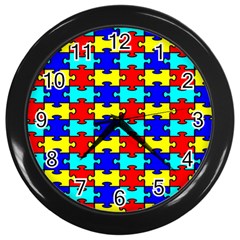 Game Puzzle Wall Clocks (black)