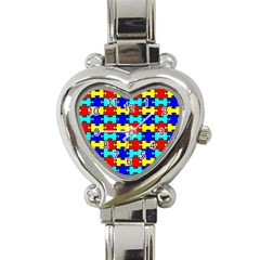 Game Puzzle Heart Italian Charm Watch