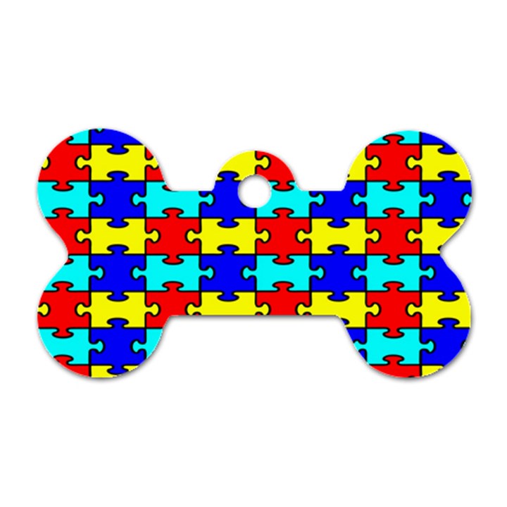 Game Puzzle Dog Tag Bone (Two Sides)