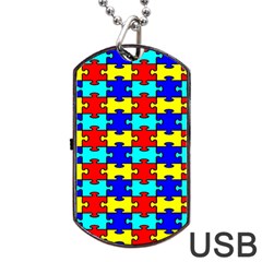 Game Puzzle Dog Tag Usb Flash (two Sides)