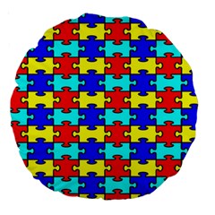 Game Puzzle Large 18  Premium Round Cushions