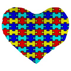 Game Puzzle Large 19  Premium Heart Shape Cushions