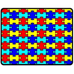 Game Puzzle Double Sided Fleece Blanket (medium) 