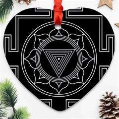 Kali Yantra Inverted Ornament (heart)