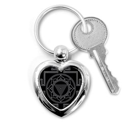 Kali Yantra Inverted Key Chains (heart) 