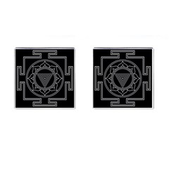 Kali Yantra Inverted Cufflinks (square) by Mariart