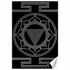 Kali Yantra Inverted Canvas 12  X 18   by Mariart