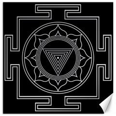 Kali Yantra Inverted Canvas 16  X 16  