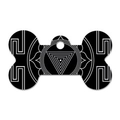 Kali Yantra Inverted Dog Tag Bone (one Side)