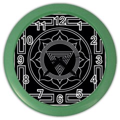 Kali Yantra Inverted Color Wall Clocks by Mariart