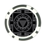 Kali Yantra Inverted Poker Chip Card Guard (10 pack) Front