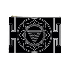 Kali Yantra Inverted Cosmetic Bag (large)  by Mariart