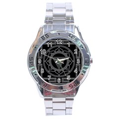 Kali Yantra Inverted Stainless Steel Analogue Watch by Mariart