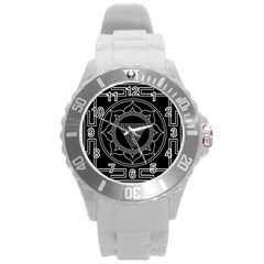 Kali Yantra Inverted Round Plastic Sport Watch (l)