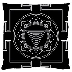 Kali Yantra Inverted Large Cushion Case (one Side) by Mariart