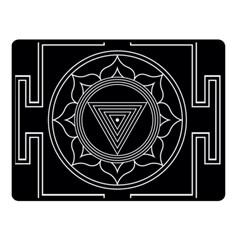 Kali Yantra Inverted Double Sided Fleece Blanket (small)  by Mariart