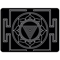 Kali Yantra Inverted Double Sided Fleece Blanket (large)  by Mariart