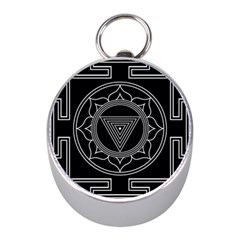 Kali Yantra Inverted Mini Silver Compasses by Mariart