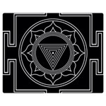 Kali Yantra Inverted Double Sided Flano Blanket (Medium)  60 x50  Blanket Front