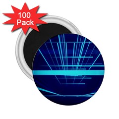 Grid Structure Blue Line 2 25  Magnets (100 Pack) 