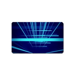 Grid Structure Blue Line Magnet (name Card) by Mariart