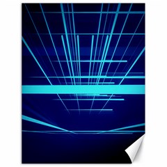 Grid Structure Blue Line Canvas 18  X 24   by Mariart