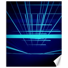 Grid Structure Blue Line Canvas 20  X 24   by Mariart