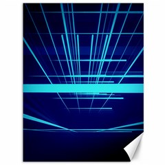 Grid Structure Blue Line Canvas 36  X 48   by Mariart